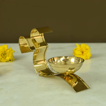 Brass Sathiya + Om Akhand Diya + Iron Loban & Doop burner