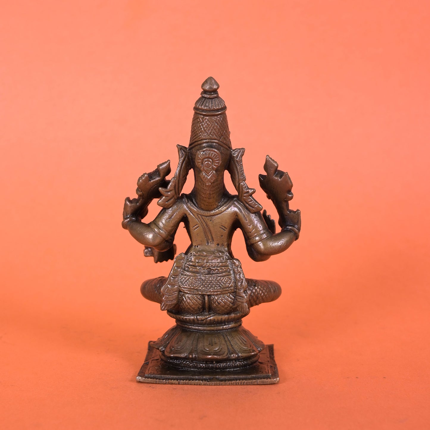 hayagriva copper statue - avatar of loard vishnu (4.63")