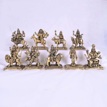 Brass Durga Idol set of 9