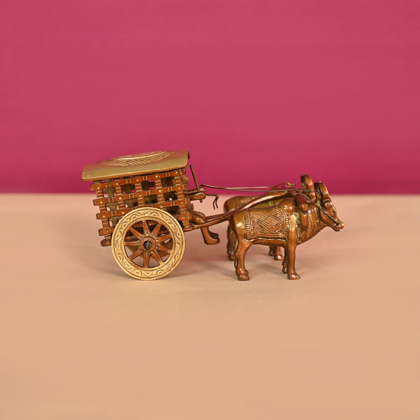 Brass Village Bullock Cart Showpiece