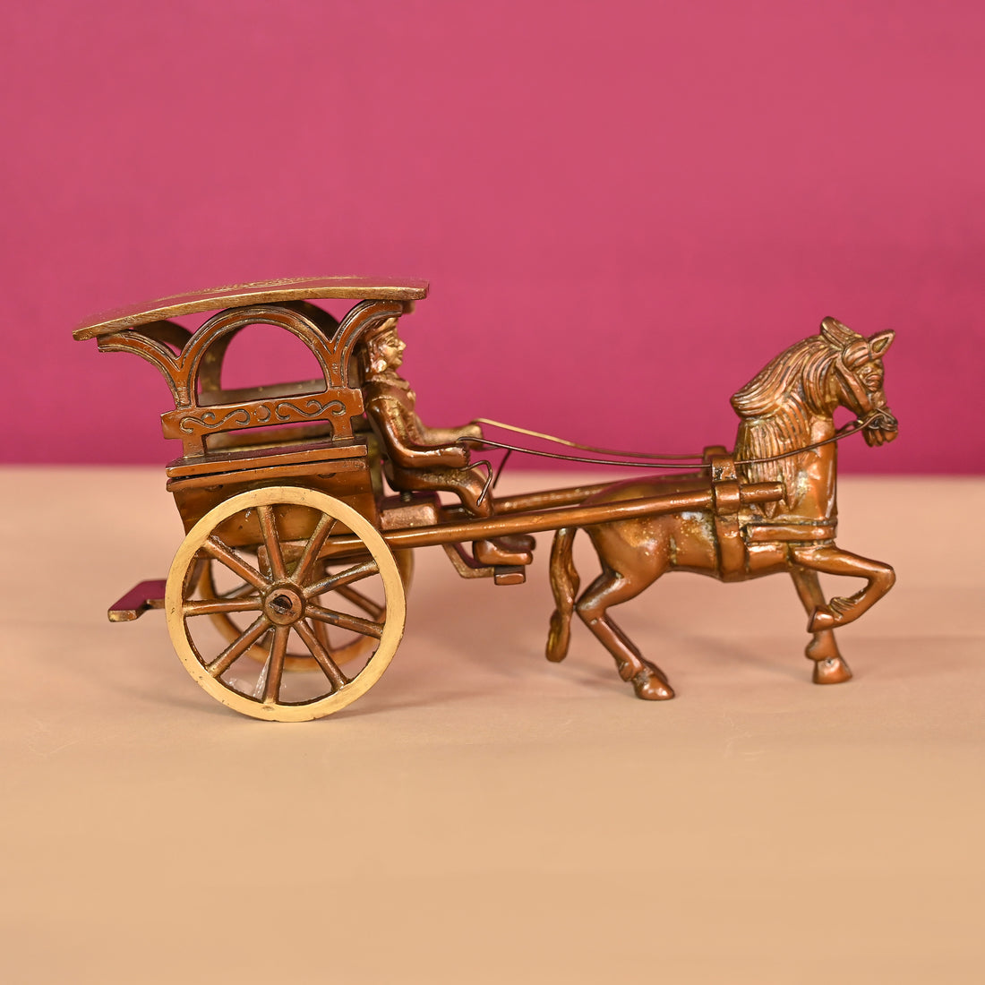 Brass European Horse Carriage Showpiece