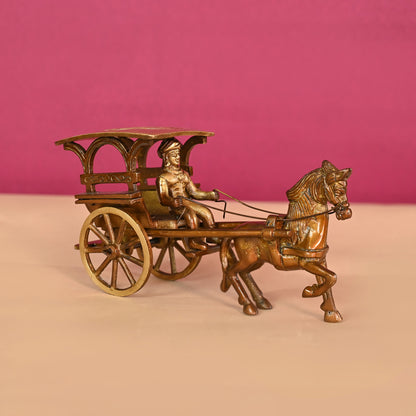 Brass European Horse Carriage Showpiece