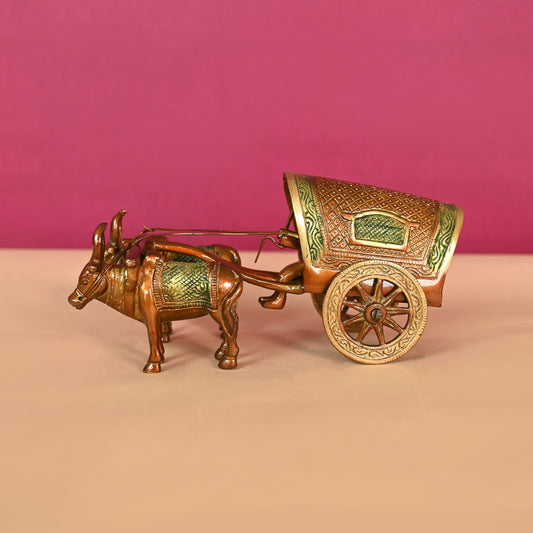 Brass Covered Village Bullock Cart