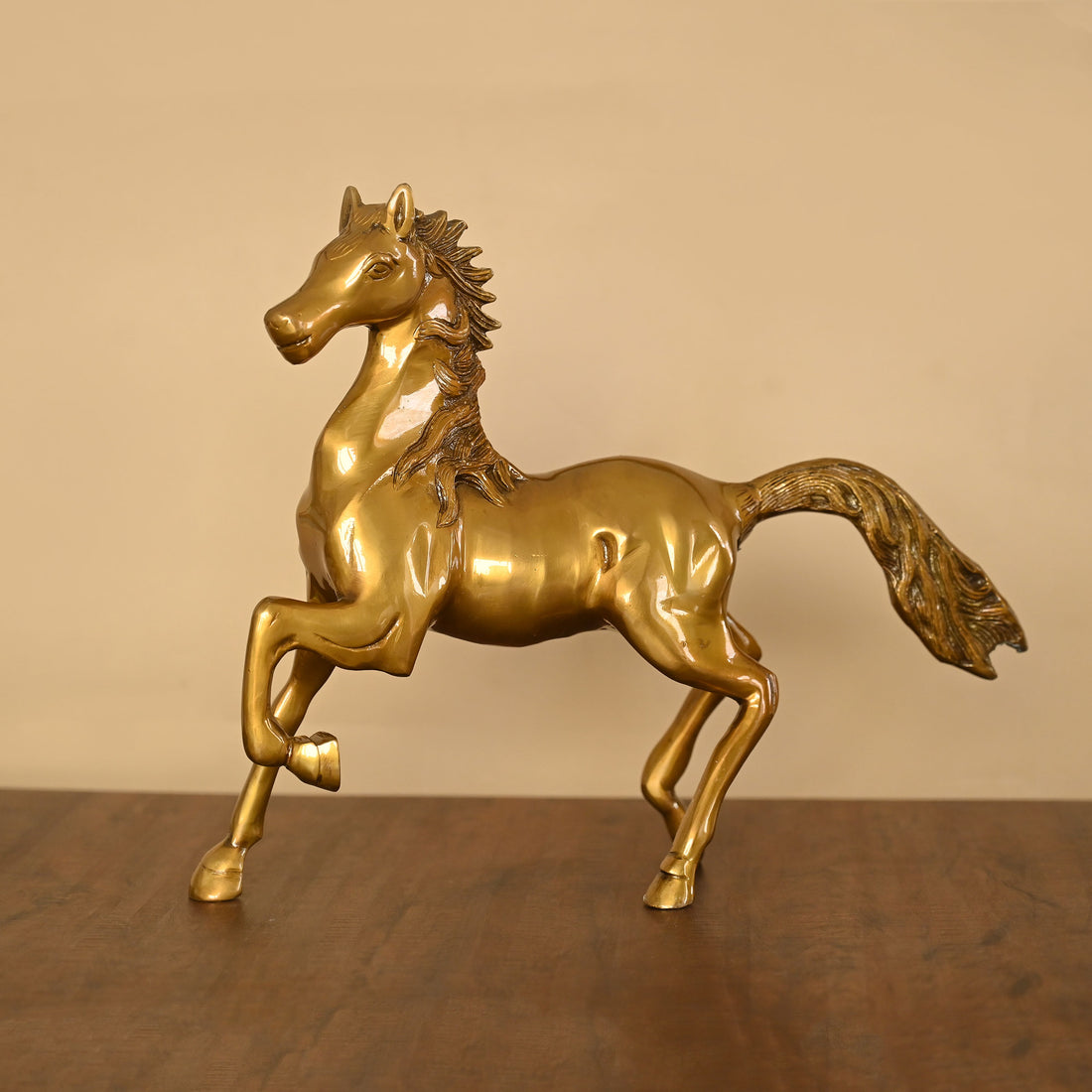 Brass Running Horse Showpiece