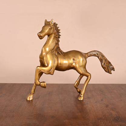 Brass Running Horse Showpiece