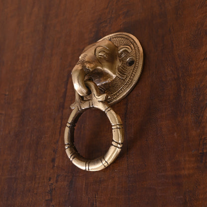 Brass Elephant Face Door Knocker