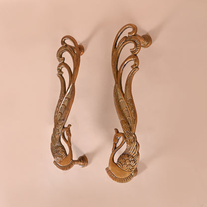 Brass Door Handle Pair 11"