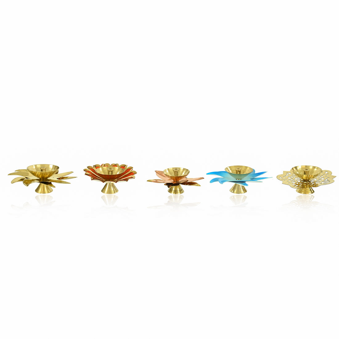 5 Piece of Brass Diya