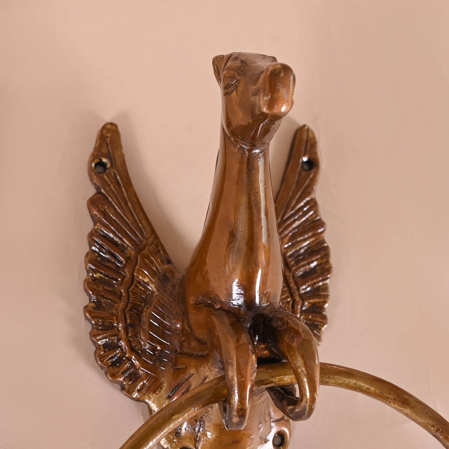 Brass Flying Angel Horse Design Towel Hanger