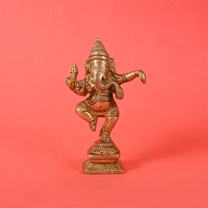 Brass Ganesha Dancing Idol
