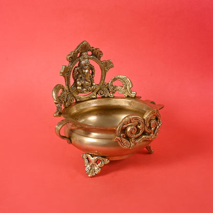 Brass Ethnic Carved Ganesha Design 7"