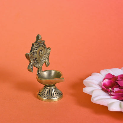 BRASS CHAKRA DIYA (4") + IRON LOBAN & DHOOP BURNER