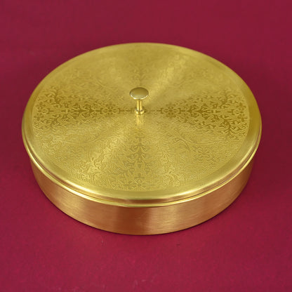 Brass Engraved Masala Box