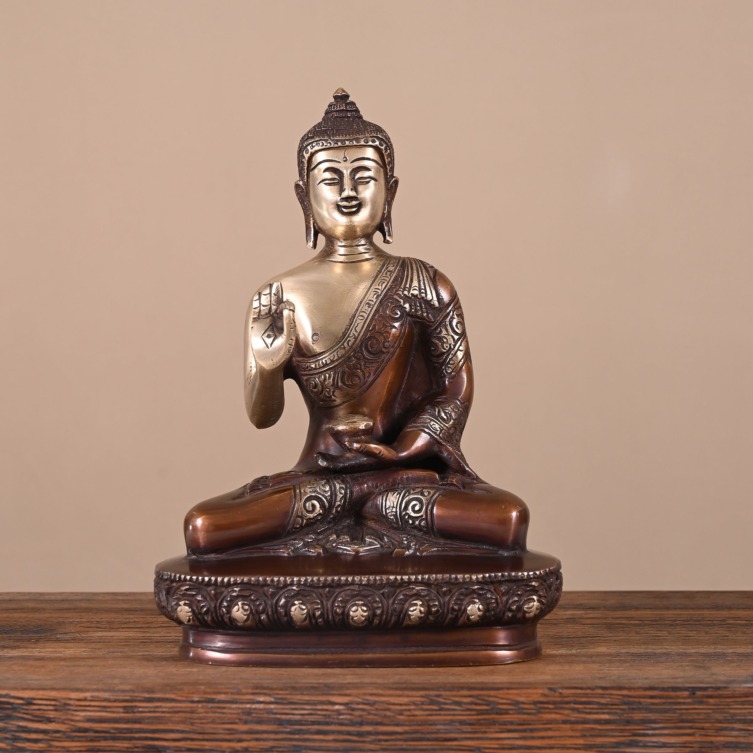 577gram Yoga statue antique brass bronze statue meditation copper Buddha store Buddhism brass Maitreya Buddha, Laughing Buddha religion