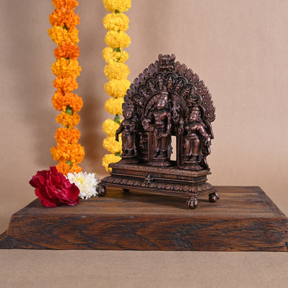 Sridevi Bhudevi Sameta Venkateswara Swamy Idols Statue Copper Set ( 7" )