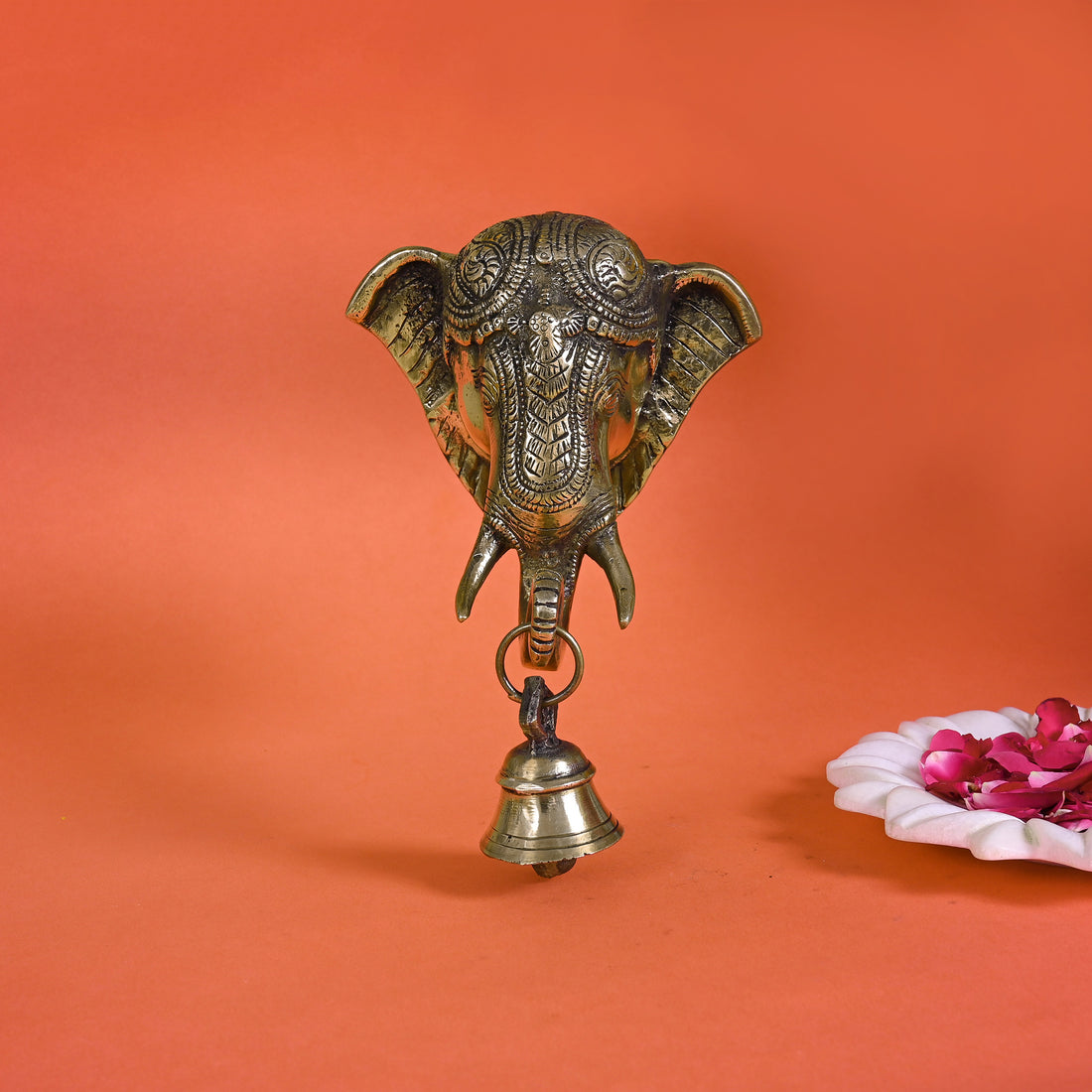 Brass Ganesh Idol for Home Decoration ("8.5")