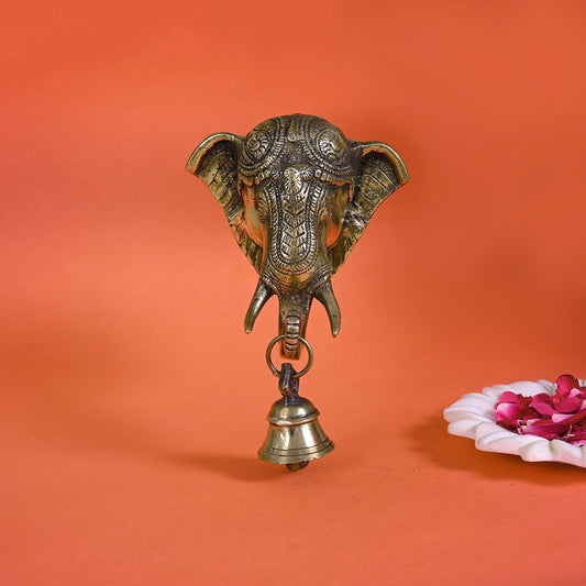 Brass Ganesh Idol for Home Decoration ("8.5")