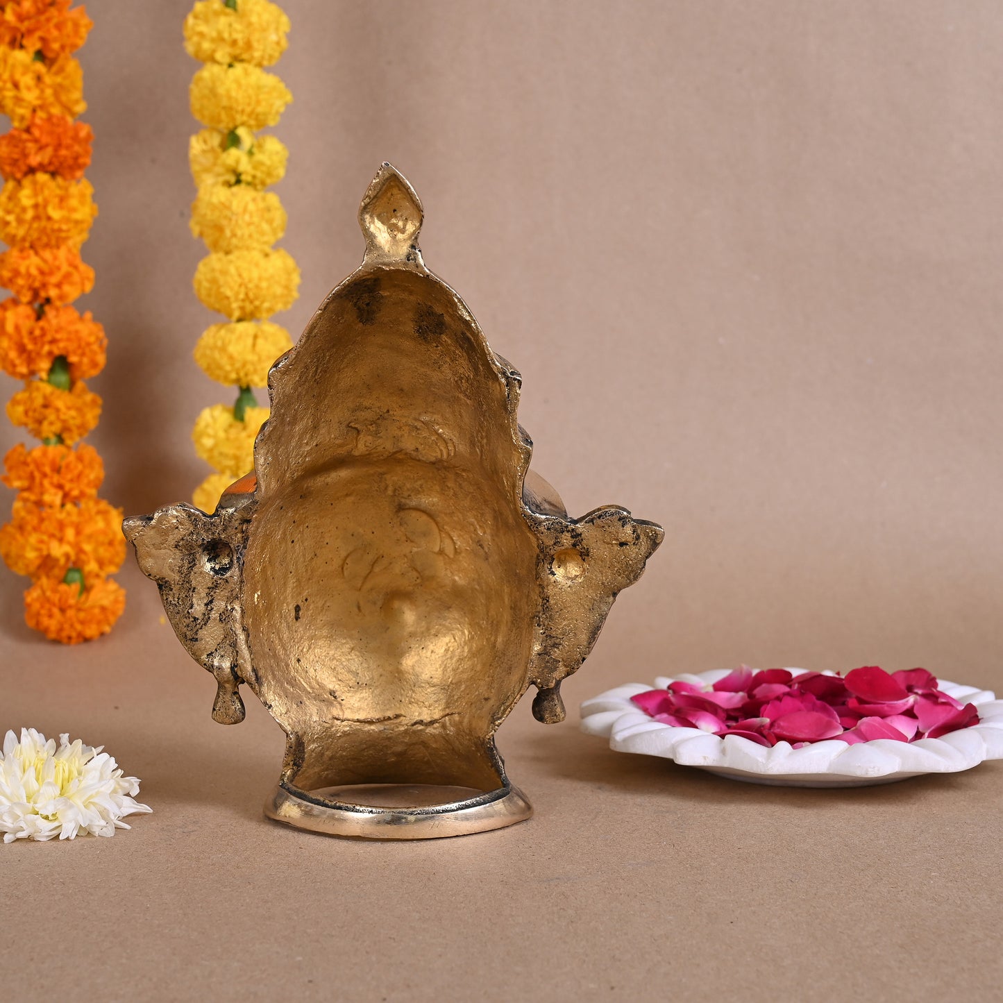 Brass Mukhlingam Of Goddess Parvati ( 8.5" )