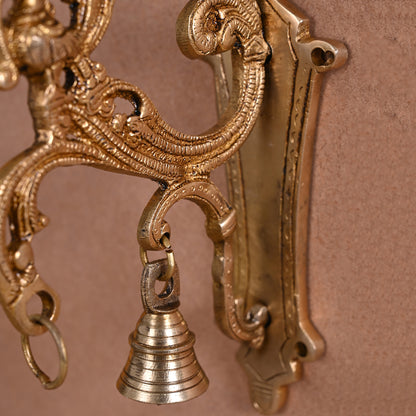 Brass Wall Hanging Bracket With Bell ( 5.5 " )