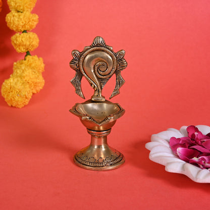 Brass Shankh Diya ( 6" )