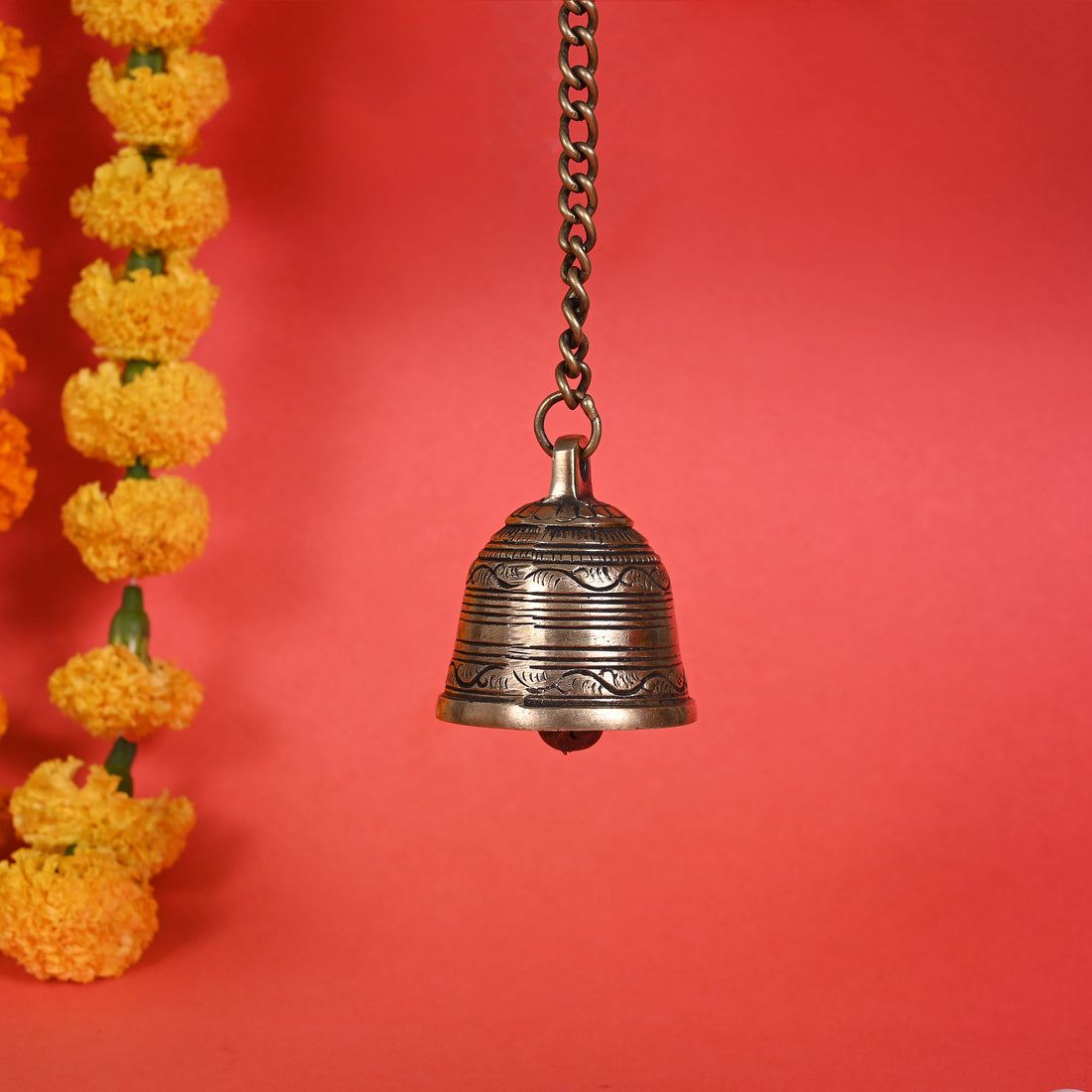 Handcarved Brass Bell ( 19.5" )