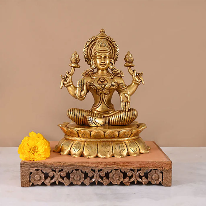 Brass Big Superfine Lakshmi Statue-11 -  - Brass