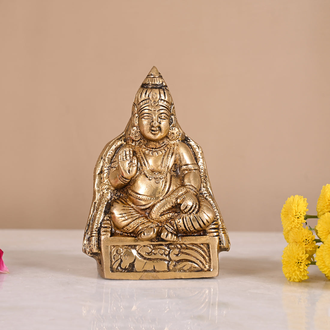 Brass Kuber Murti (4")