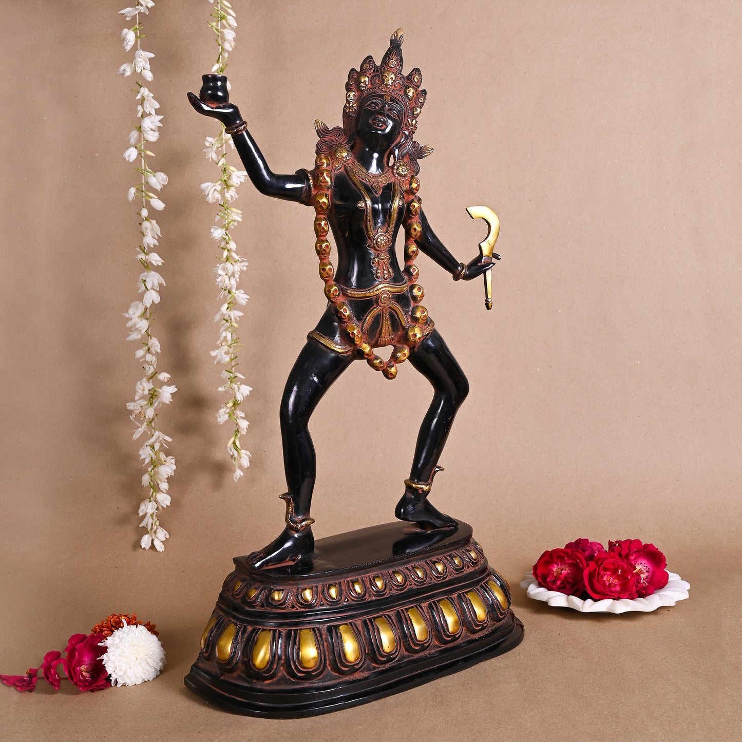 Brass Godess Kali Idol (22.5")