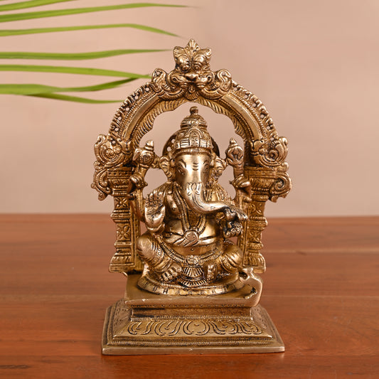 Brass Ganapathi Vigraham (8")