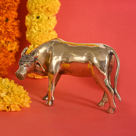 Brass Kamdhenu Cow (5")