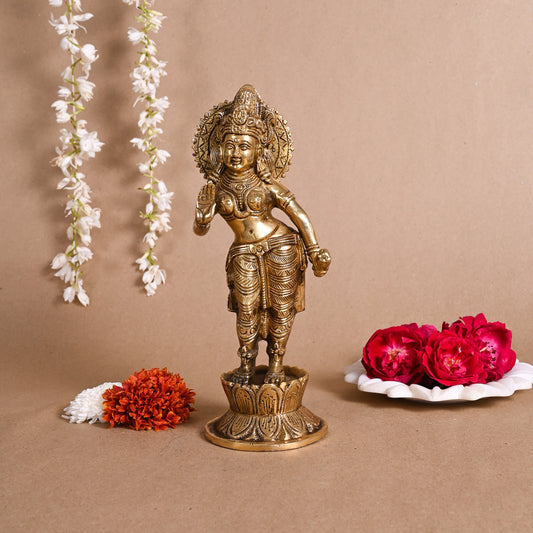 Brass Lakshmi Devi Idols ( 6" )