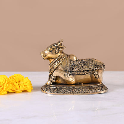 Brass Nandi Idol ( 4.5" )