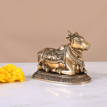 Brass Nandi Idol ( 4.5" )