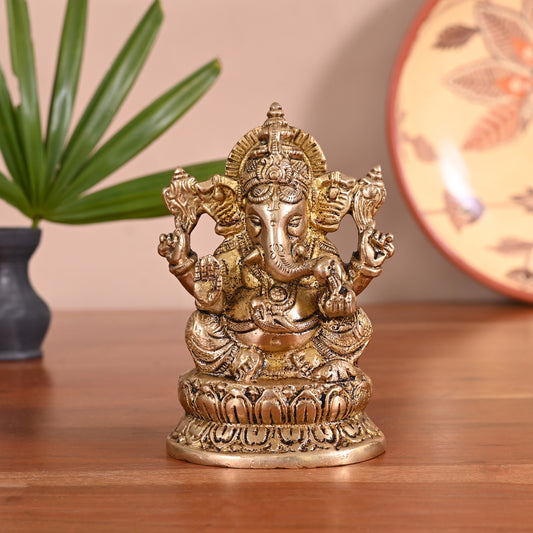 Brass Ganesha Statue (5.5")