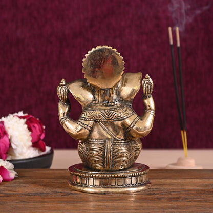 Brass Ganesh Idol (5.5" )