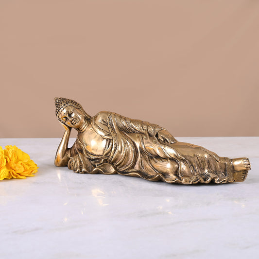 Brass Resting Buddha ( 4" )