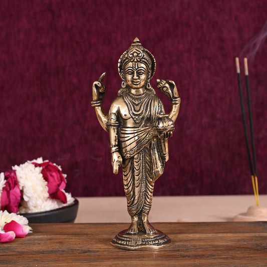 Brass Dhanvantari God Of Ayurveda ( 7.5" )