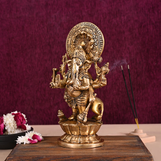 Brass Ganesh Idol Big Size (11.5")