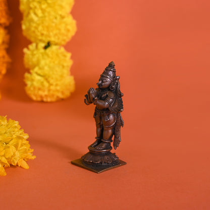 Anjali Mudra Copper Sitting Garuda (3")