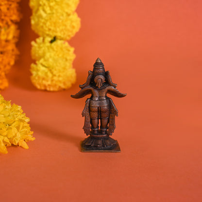 Anjali Mudra Copper Sitting Garuda (3")