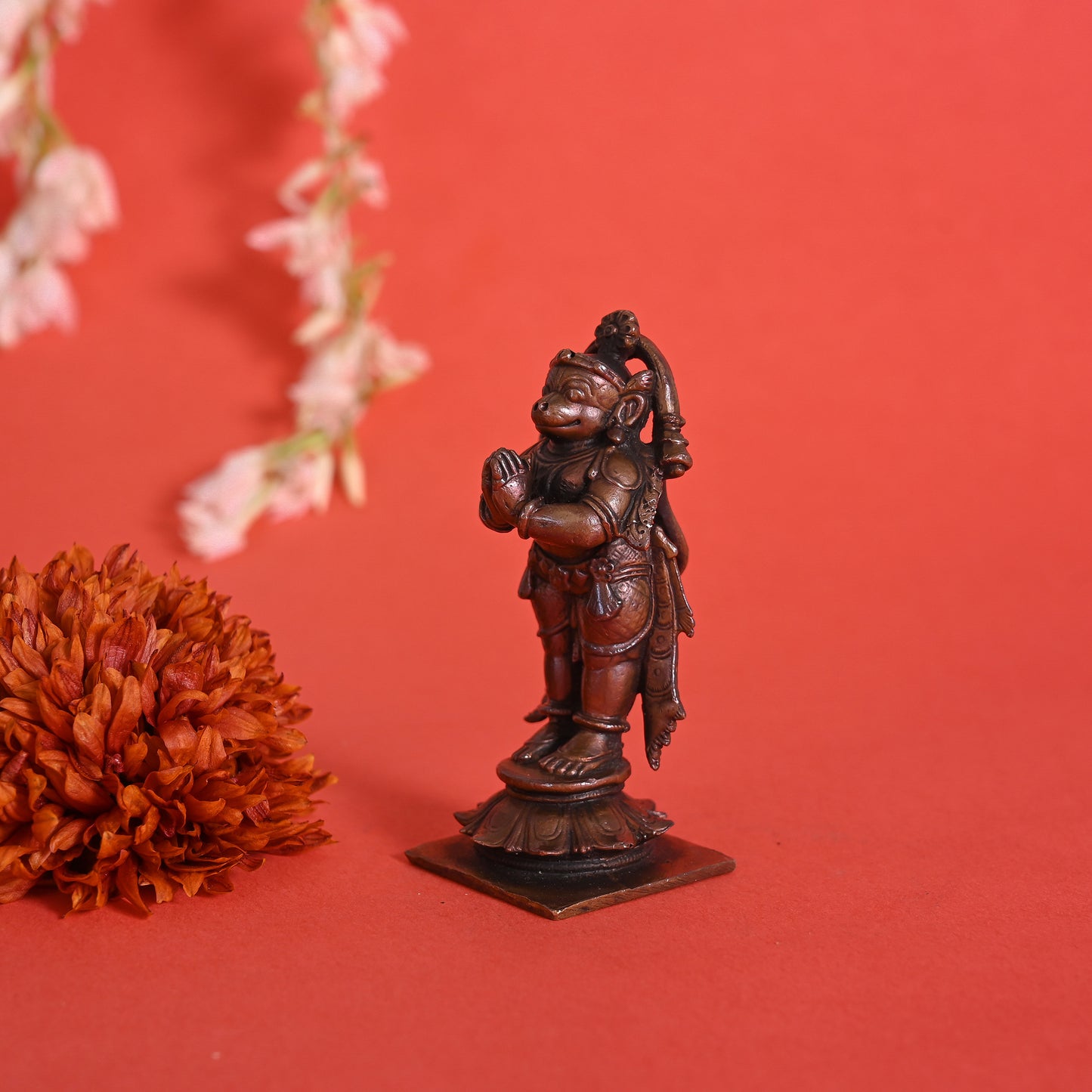 Copper Standing Hanuman (3" )
