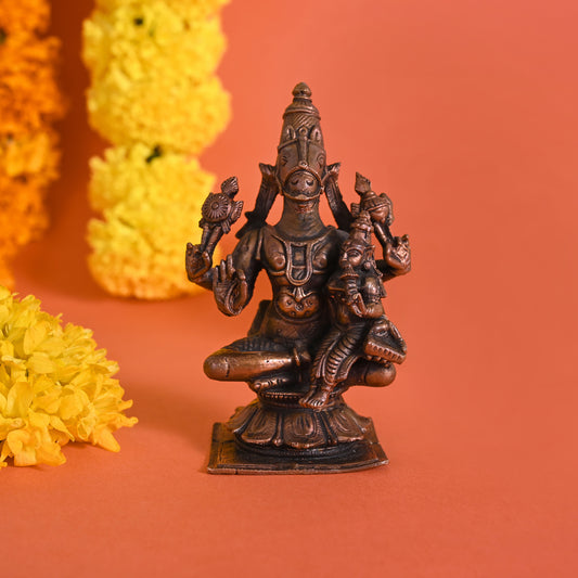 Copper Lakshmi Hayagriva Swamimalai Idol (5")