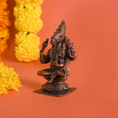 Copper Lakshmi Hayagriva Swamimalai Idol (5")
