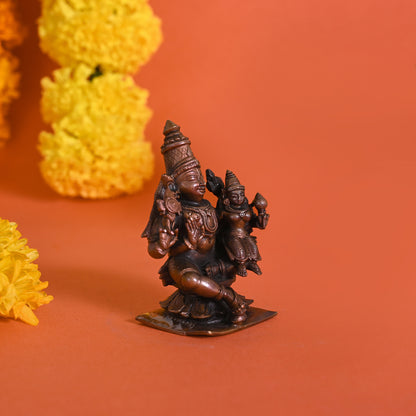 Copper Lakshmi Narayan Idol ( 4" )