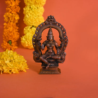 Copper Brass Lakshmi Idol ( 5.5" )