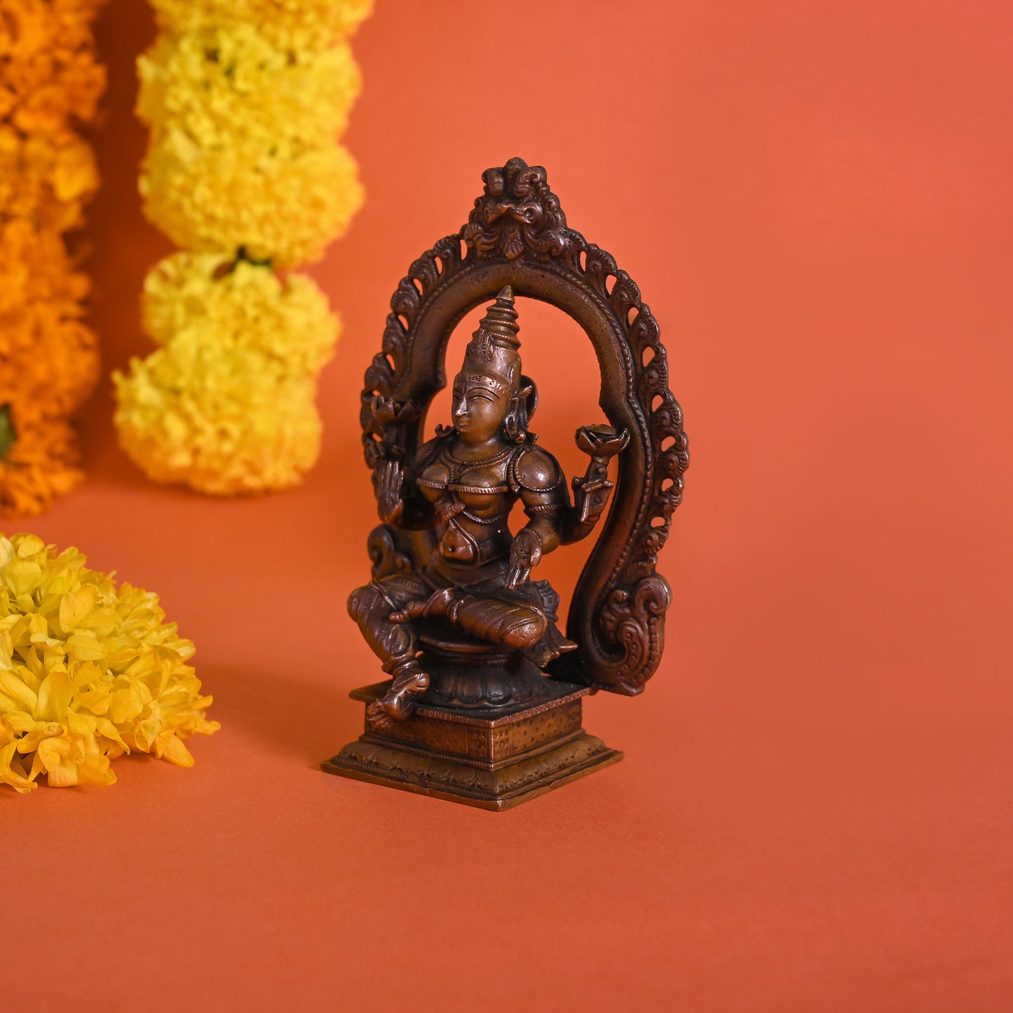 Copper Brass Lakshmi Idol ( 5.5" )
