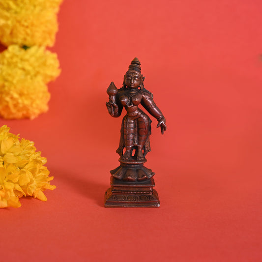 Copper Standing Parvati (4")