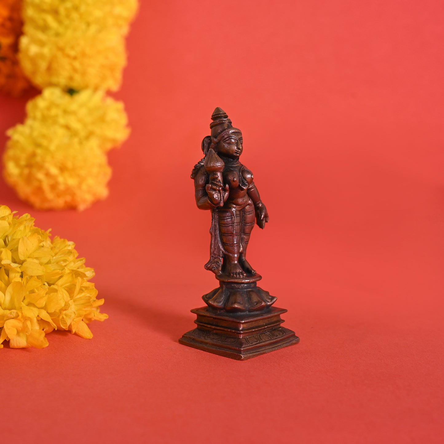 Copper Standing Parvati (4")