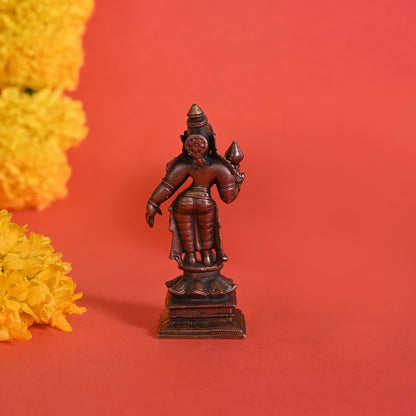 Copper Standing Parvati (4")