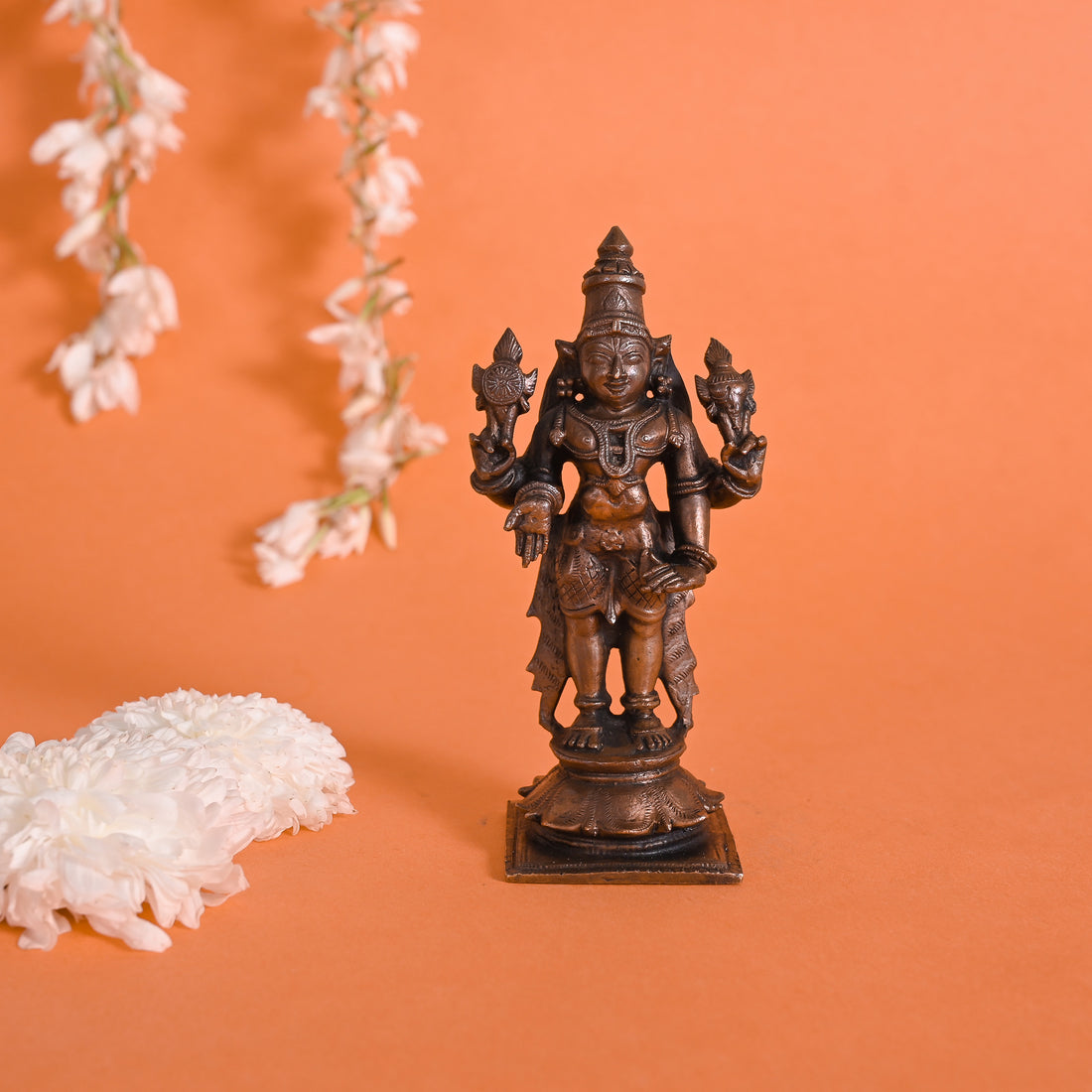 Copper Standing Vishnu (5" )